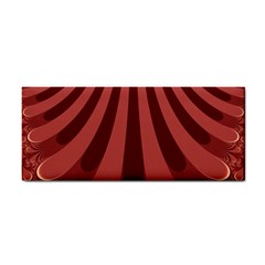 Vermilion Stripes Hand Towel by SpinnyChairDesigns