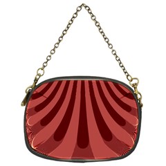 Vermilion Stripes Chain Purse (two Sides) by SpinnyChairDesigns