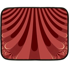 Vermilion Stripes Double Sided Fleece Blanket (mini)  by SpinnyChairDesigns