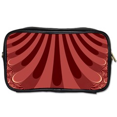 Vermilion Stripes Toiletries Bag (one Side) by SpinnyChairDesigns