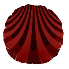 Vermilion Stripes Large 18  Premium Round Cushions