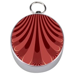 Vermilion Stripes Silver Compasses