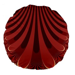 Vermilion Stripes Large 18  Premium Flano Round Cushions