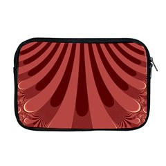 Vermilion Stripes Apple Macbook Pro 17  Zipper Case by SpinnyChairDesigns