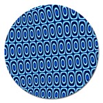 Abstract Blue Circles Mosaic Magnet 5  (Round) Front