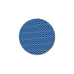 Abstract Blue Circles Mosaic Golf Ball Marker (4 Pack) by SpinnyChairDesigns