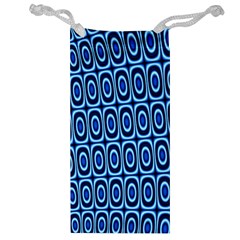 Abstract Blue Circles Mosaic Jewelry Bag by SpinnyChairDesigns