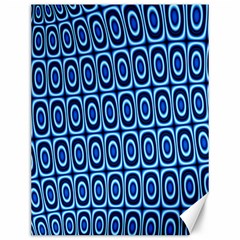 Abstract Blue Circles Mosaic Canvas 12  X 16  by SpinnyChairDesigns