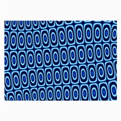 Abstract Blue Circles Mosaic Large Glasses Cloth (2 Sides) by SpinnyChairDesigns