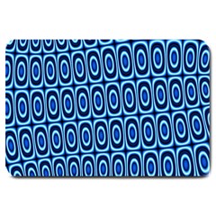 Abstract Blue Circles Mosaic Large Doormat  by SpinnyChairDesigns