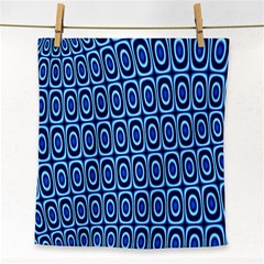 Abstract Blue Circles Mosaic Face Towel by SpinnyChairDesigns