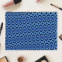 Abstract Blue Circles Mosaic Cosmetic Bag (xl) by SpinnyChairDesigns