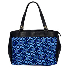 Abstract Blue Circles Mosaic Oversize Office Handbag by SpinnyChairDesigns