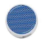 Abstract Blue Circles Mosaic 4-Port USB Hub (One Side) Front