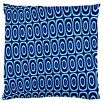 Abstract Blue Circles Mosaic Large Cushion Case (One Side) Front