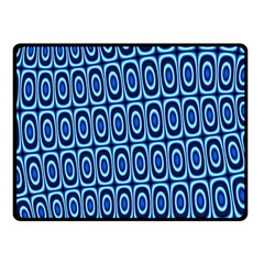 Abstract Blue Circles Mosaic Double Sided Fleece Blanket (small)  by SpinnyChairDesigns