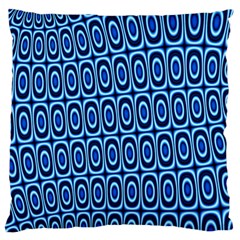 Abstract Blue Circles Mosaic Standard Flano Cushion Case (one Side) by SpinnyChairDesigns