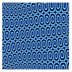 Abstract Blue Circles Mosaic Large Satin Scarf (square) by SpinnyChairDesigns