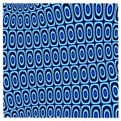 Abstract Blue Circles Mosaic Wooden Puzzle Square by SpinnyChairDesigns