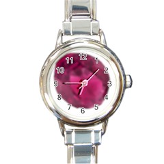 Fun Fuschia Round Italian Charm Watch by Janetaudreywilson