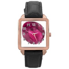 Fun Fuschia Rose Gold Leather Watch  by Janetaudreywilson