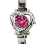 Fun Fuschia Heart Italian Charm Watch Front