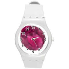 Fun Fuschia Round Plastic Sport Watch (m) by Janetaudreywilson