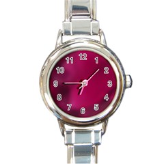 Fun Fuschia Round Italian Charm Watch by Janetaudreywilson