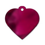 Fun Fuschia Dog Tag Heart (Two Sides) Front