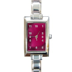 Fun Fuschia Rectangle Italian Charm Watch by Janetaudreywilson