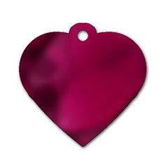 Fun Fuschia Dog Tag Heart (two Sides) by Janetaudreywilson