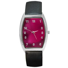 Fun Fuschia Barrel Style Metal Watch by Janetaudreywilson