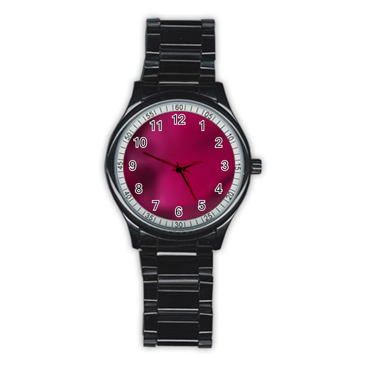 Fun Fuschia Stainless Steel Round Watch