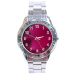 Fun Fuschia Stainless Steel Analogue Watch Front