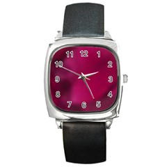 Fun Fuschia Square Metal Watch by Janetaudreywilson