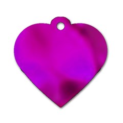 Fun Fuschia Dog Tag Heart (two Sides) by Janetaudreywilson