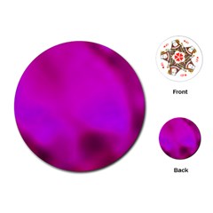 Fun Fuschia Playing Cards Single Design (round)