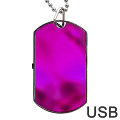 Fun Fuschia Dog Tag Usb Flash (two Sides) by Janetaudreywilson