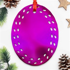 Fun Fuschia Ornament (oval Filigree) by Janetaudreywilson