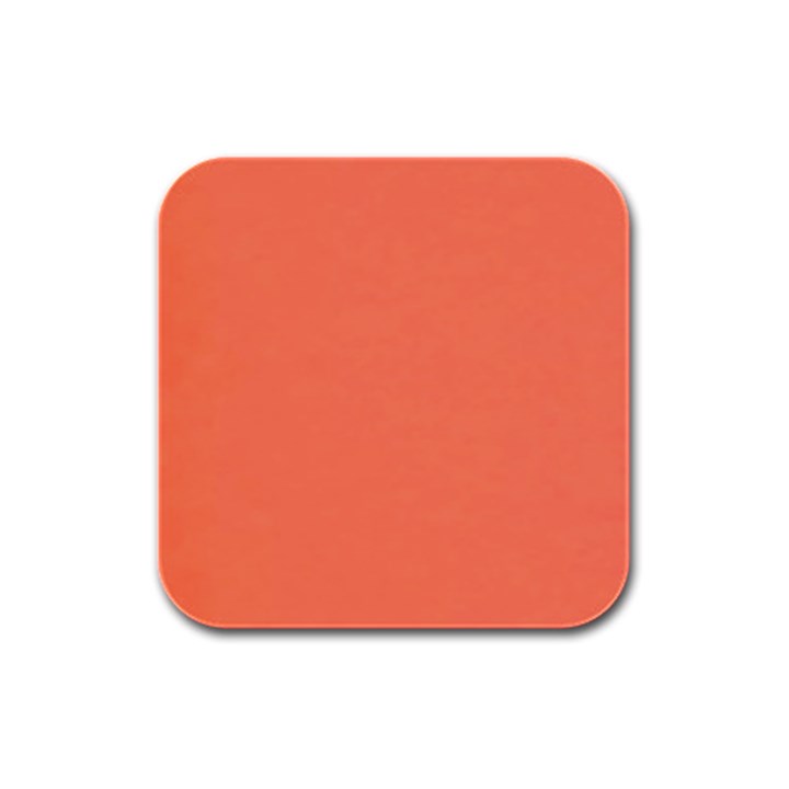 Appreciating Apricot Rubber Square Coaster (4 pack) 