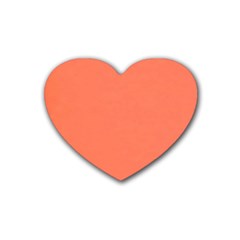 Appreciating Apricot Rubber Coaster (heart)  by Janetaudreywilson