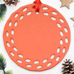 Appreciating Apricot Ornament (round Filigree) by Janetaudreywilson