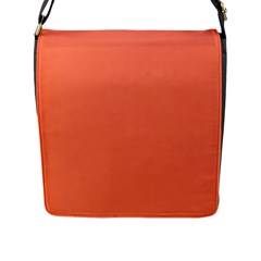 Appreciating Apricot Flap Closure Messenger Bag (l) by Janetaudreywilson