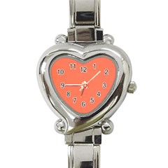 Appreciating Apricot Heart Italian Charm Watch by Janetaudreywilson