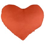 Appreciating Apricot Large 19  Premium Flano Heart Shape Cushions Front