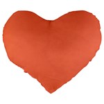 Appreciating Apricot Large 19  Premium Flano Heart Shape Cushions Back