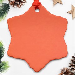 Appreciating Apricot Snowflake Ornament (two Sides) by Janetaudreywilson