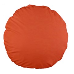 Appreciating Apricot Large 18  Premium Flano Round Cushions by Janetaudreywilson