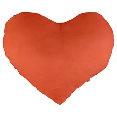 Appreciating Apricot Large 19  Premium Flano Heart Shape Cushions by Janetaudreywilson