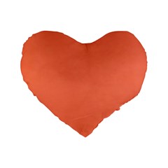 Appreciating Apricot Standard 16  Premium Flano Heart Shape Cushions by Janetaudreywilson